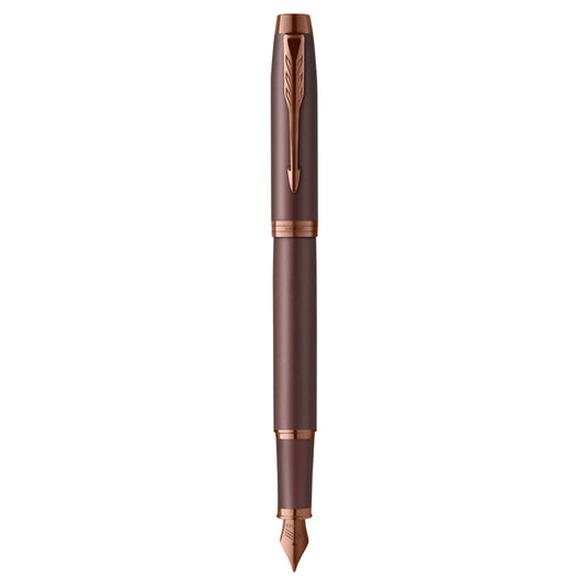 Parker IM Mono Fountain Pen Med Nib Blue Ink GB - Burgundy