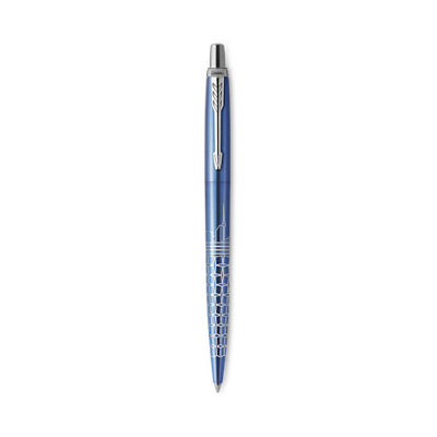 Parker Jotter Special Edition Ball Pen Medium Nib Blue Ink Gift Box - Seoul Blue Chrome Trim