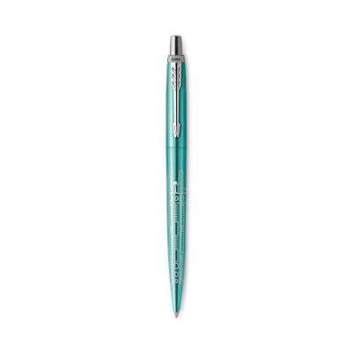 Parker Jotter Special Edition Ball Pen Medium Nib Blue Ink Gift Box -Miani Turquoise Chrome Trim