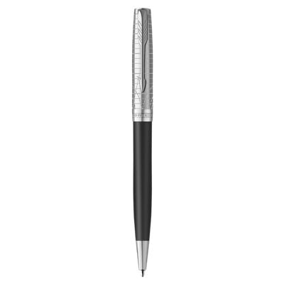 Parker Sonnet Ballpen Medium Nib Black Ink Gift Box-Legancy of Flight Black Chrome Trim