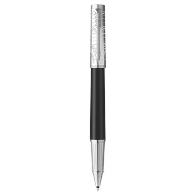 Parker Ingenuity Rollerball Medium Nib Black Ink Gift Box-Legancy of Flight Black Chrome Trim