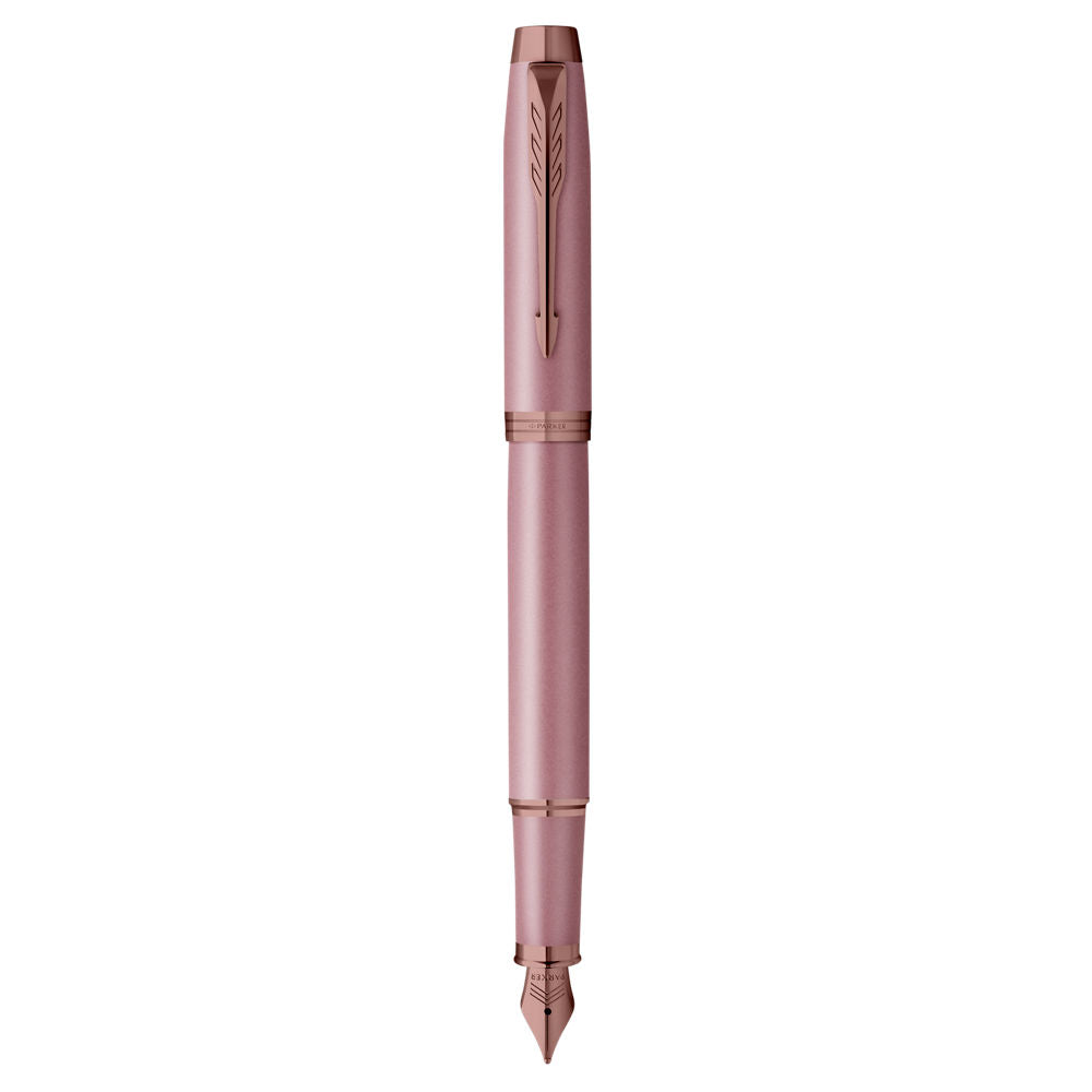 Parker IM FinishingTouch Fountain Pen Medium Nib Blue Ink - Mauve