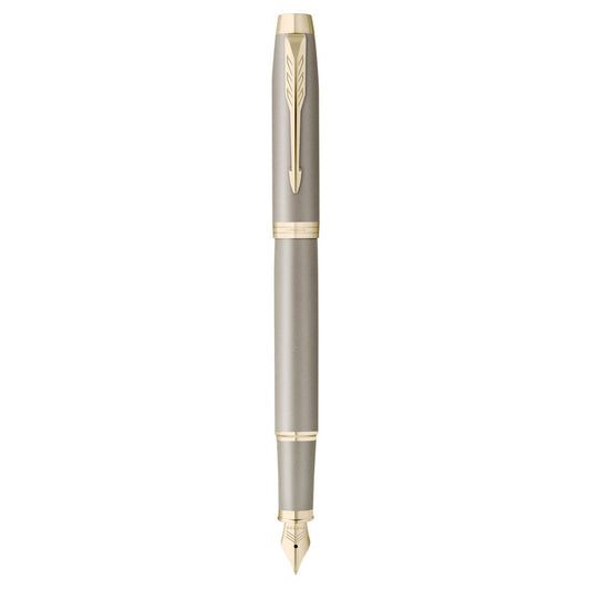 Parker IM FinishingTouch Fountain Pen Medium Nib Blue Ink -Sandstone