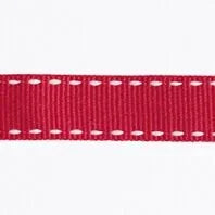 Saddle Stitch Ribbon Roll Red & White