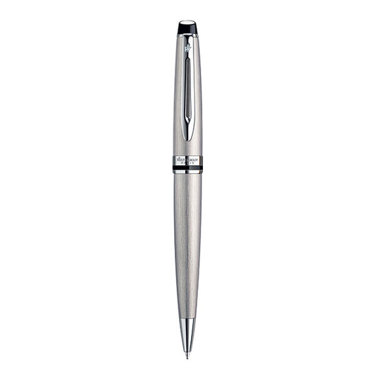 Waterman Expert Ball Pen Medium Nib Blue Ink - Stainless Steel Chrome Trim