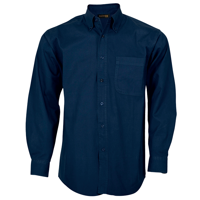 Brushed Cotton Twill Lounge Long Sleeve Mens | Barron Clothing