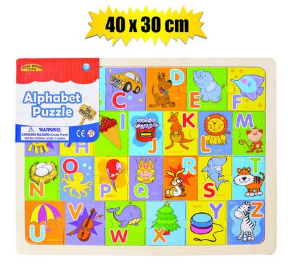 Puzzle Jigsaw Wood Alphabet 40X30cm 26 Piece