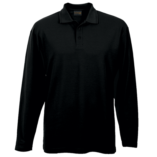 175g Pique Knit Long Sleeve Golfer Mens | Custom Branded & Personalised Corporate Clothing | Just Brand