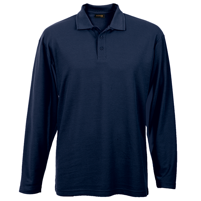 175g Pique Knit Long Sleeve Golfer Mens | Custom Branded & Personalised Corporate Clothing | Just Brand