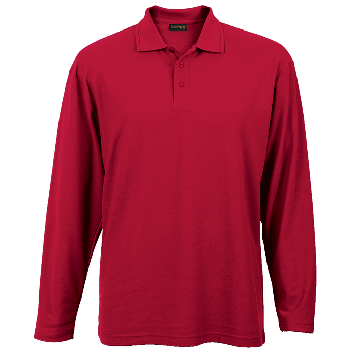 175g Pique Knit Long Sleeve Golfer Mens | Custom Branded & Personalised Corporate Clothing | Just Brand