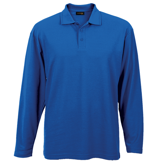 175g Pique Knit Long Sleeve Golfer Mens | Custom Branded & Personalised Corporate Clothing | Just Brand