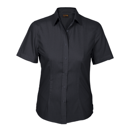 Basic Poly Cotton Blouse Short Sleeve Ladies | Barron Clothing