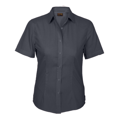 Basic Poly Cotton Blouse Short Sleeve Ladies | Barron Clothing