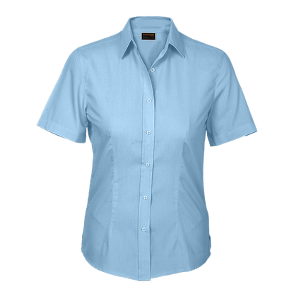 Basic Poly Cotton Blouse Short Sleeve Ladies | Barron Clothing