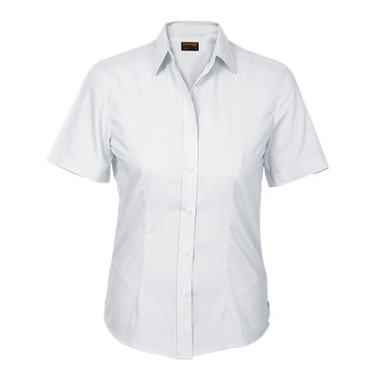 Basic Poly Cotton Blouse Short Sleeve Ladies | Barron Clothing