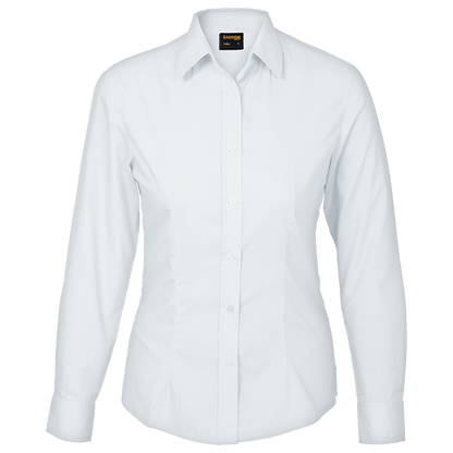 Basic Poly Cotton Blouse Long Sleeve Ladies | Barron Clothing