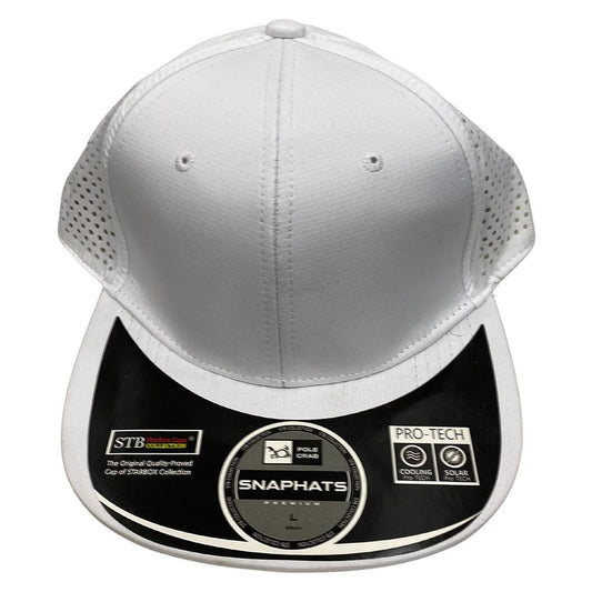 Flat Cap with Hole | White