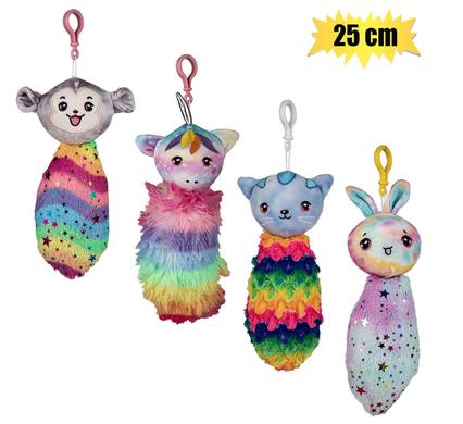 Besties Plush Animal With Rainbow Big Tail 25cm