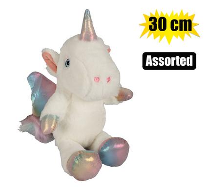 Besties Plush Unicorn Softie With Wings 30cm Assorted