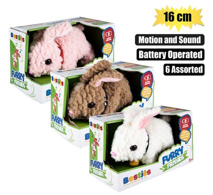 Besties Plush Bunny Walking B/O 16cm Assorted