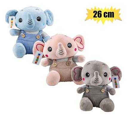Plush Wild Elephant With Suspenders 26cm