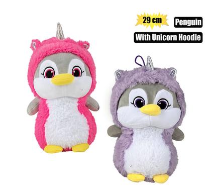 Besties Plush Penguin With Unicorn Hoodie 29cm