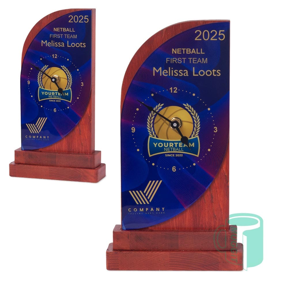 3D Sublimation Trophy Clock - product view 2