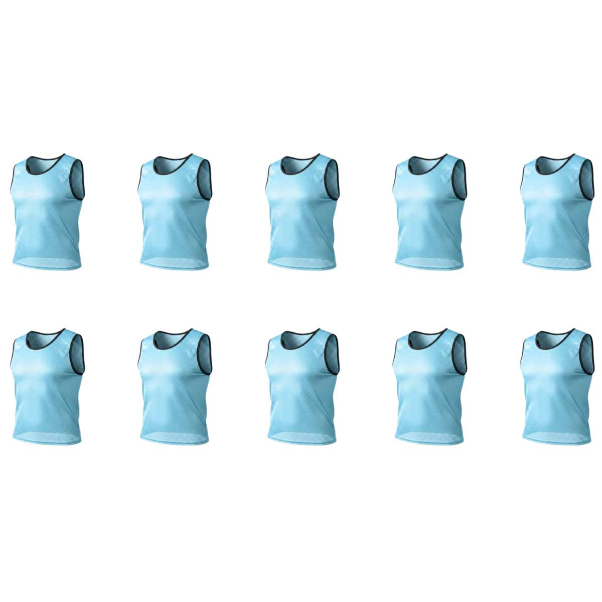 Grip Close End Bibs | Set of 10 | Sky Blue