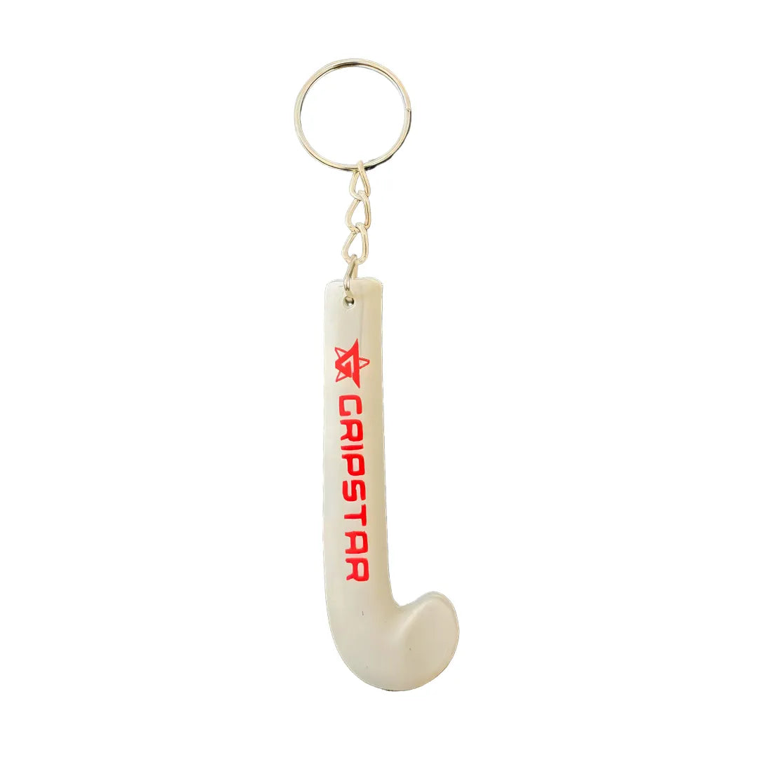 Grip Star Hockey Keyring | White