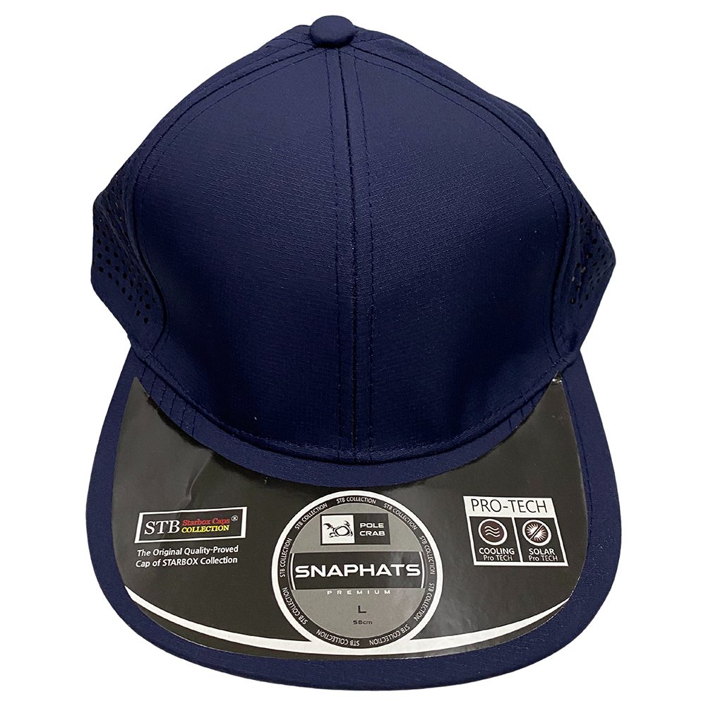 Flat Cap with Hole | Navy Blue