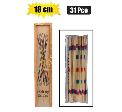 Game Wooden Pick Up Sticks 31 Piece 18cm