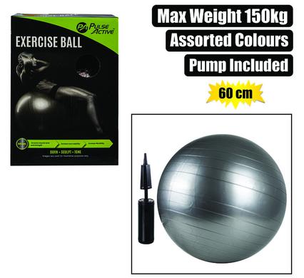Pulse Active Fitness Ball Yoga Assorted 60cm