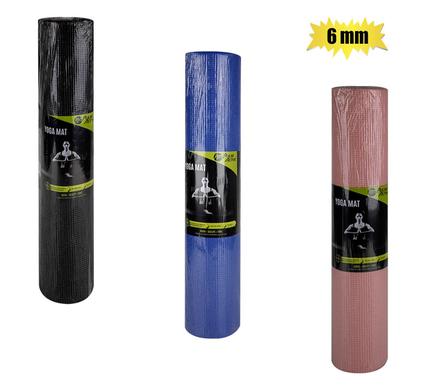 Pulse Active Fitness Yoga Mat 6mm Pvc Assorted