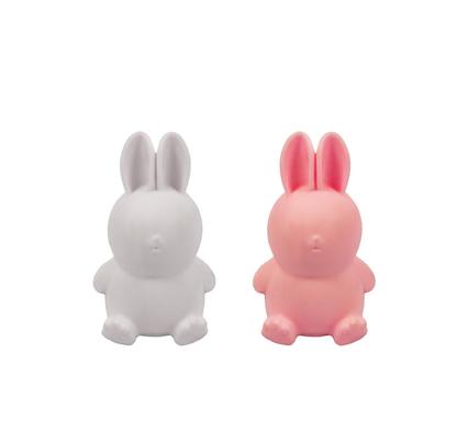 Assorted squishy bunny toys in pink and white, ideal for Easter events and bulk gifting.