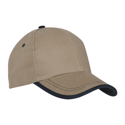6 Panel Canvas Binding Cap-6 Panel Caps-Just Brand