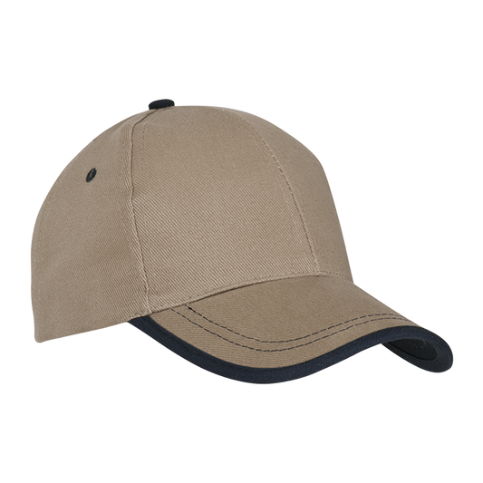 6 Panel Canvas Binding Cap-6 Panel Caps-Just Brand