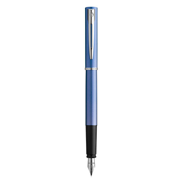 Waterman Allure Fountain Pen Fine Nib Black Ink - Blue Chrome Trim