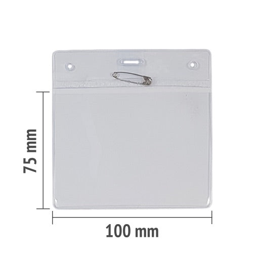 585SM Clear PVC Badge Pouches – Pack of 50