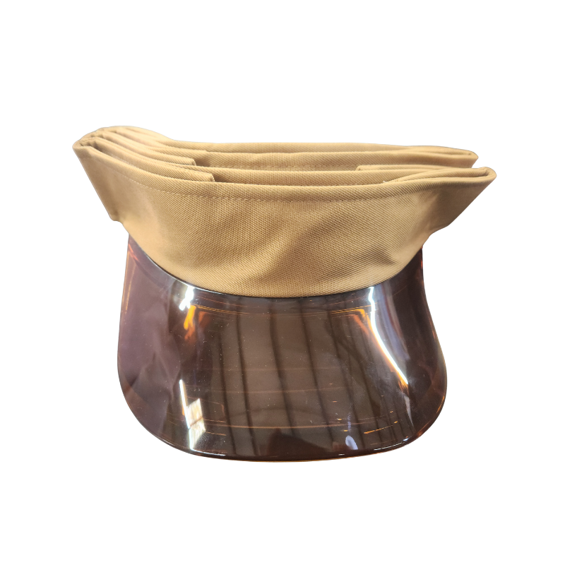 Multi-Layer Stackable Sun Visor Cap with Transparent Smoke Shield