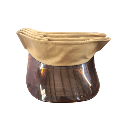 Multi-Layer Stackable Sun Visor Cap with Transparent Smoke Shield