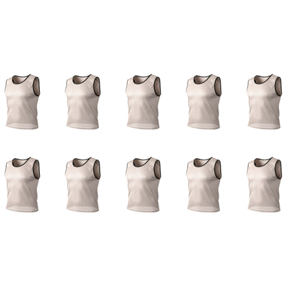 Grip Close End Bibs | Set of 10 | White