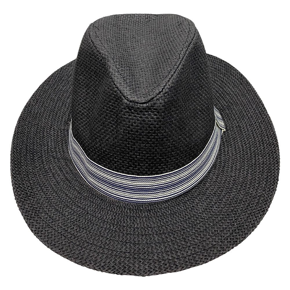 Small Panama Hat | Grey with White ribbon