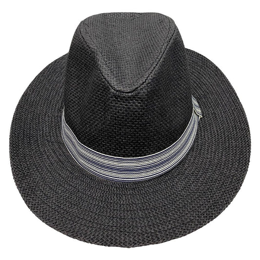 Small Panama Hat | Grey with White ribbon