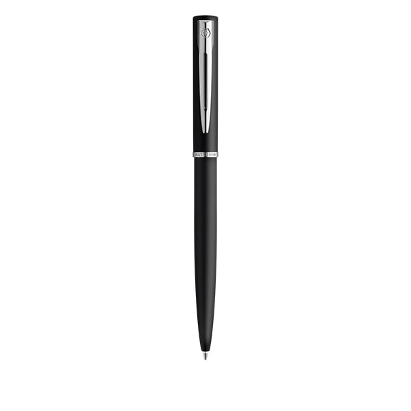 Waterman Allure Ball Pen Medium Nib Blue Ink - Black Chrome Trim