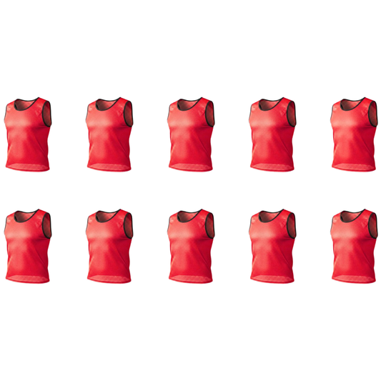 Grip Close End Bibs | Set of 10 | Red