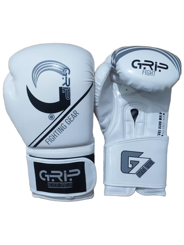 Grip FS Boxing Gloves | G7 Supreme Vinyl | White