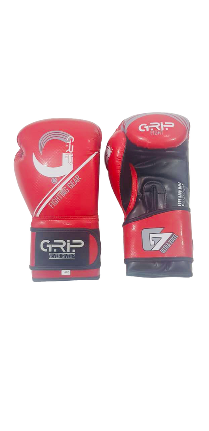 Grip Boxing Gloves | G7 Supreme Synthetic Vinyl | Red