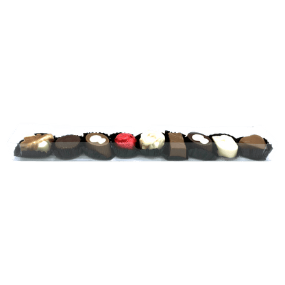 Geldhof 9-Piece Long Assorted Chocolate Box (undecorated)