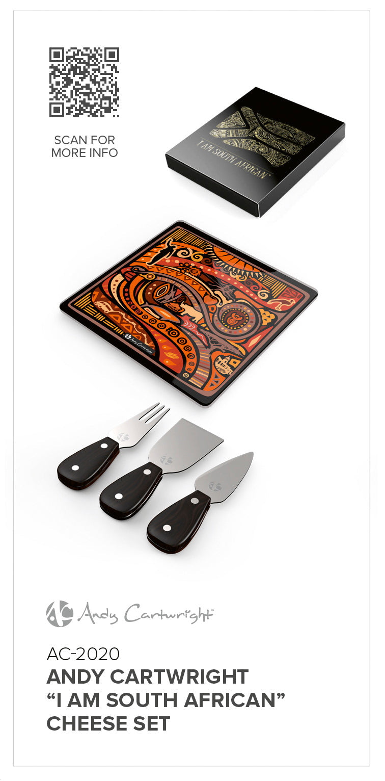 Andy Cartwright "I am South African" Cheese Set | Home and Living | Custom branded & personalised corporate gifts | Giftwrap Shop