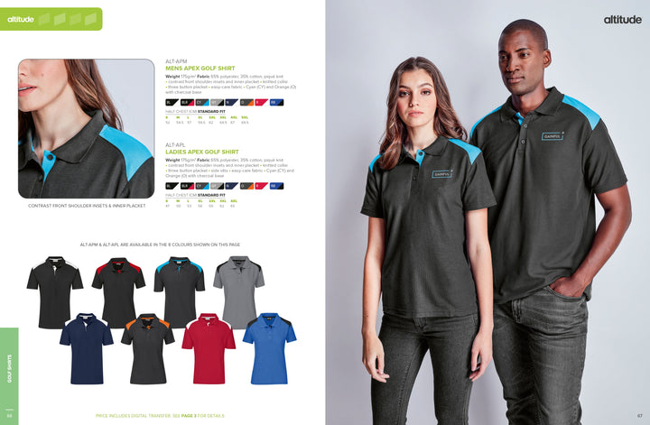 Ladies Apex Golf Shirt | Golf Shirts | Custom-branded corporate clothing | Giftwrap Shop